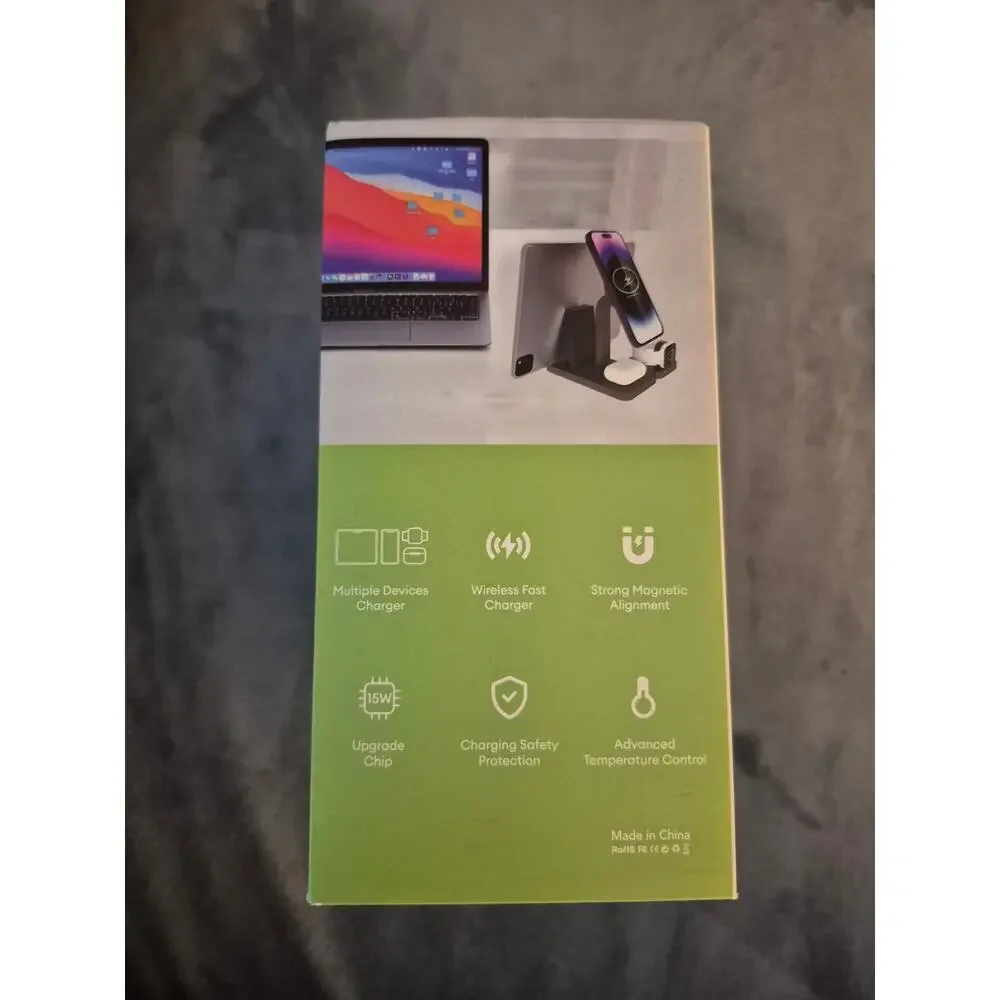 4 in 1 Wireless Charging Stand Fast Charger, iPhone, Apple Watch, AirPods & iPad